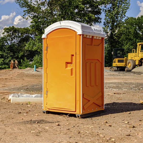 how often are the porta potties cleaned and serviced during a rental period in Elmo UT